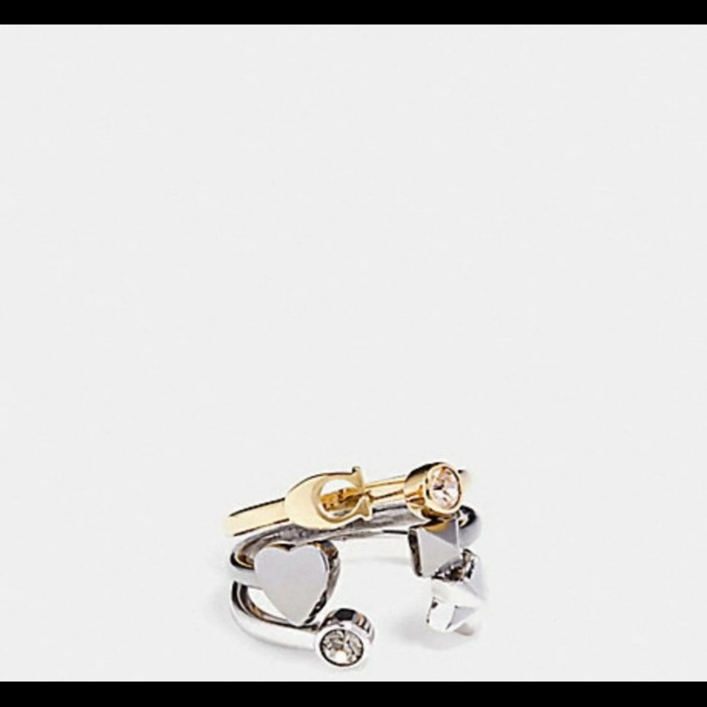 Coach rings adjustable 8 NWT